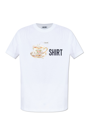 White T-shirt with print Moschino - Vitkac AS